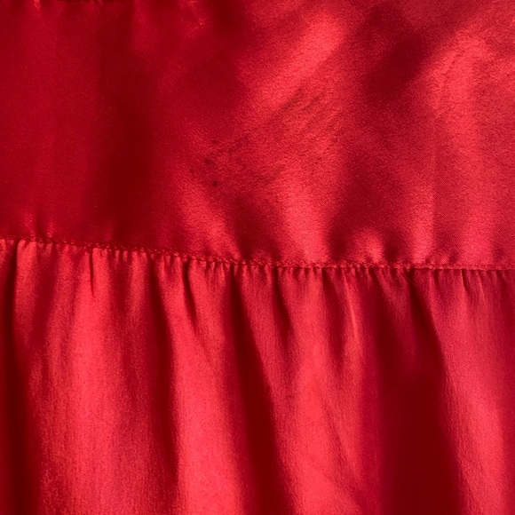 Vintage 1970s Diane Von Furstenberg Studio 54 Red Button Down blouse Disco 8 - Picture 6 of 8